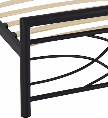 Seconique Kelly Metal Bed in Black, W/D/H: 90 x 190 cm – 8