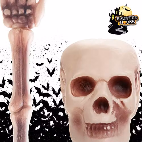 PMS Halloween Buried Skeleton Outdoor Decoration Prop, 3 Piece Set, White – 4