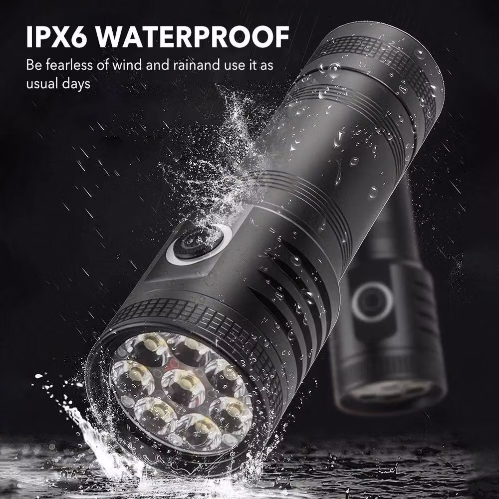 FLAVORA Black Aluminium LED Torch Spotlight 300000LM – 2