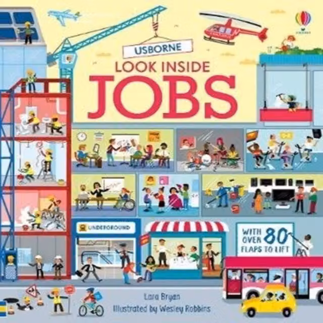 Lara Bryan Look Inside Jobs Board Book, Multicolour