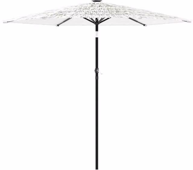 Berkfield Home Garden Parasol in White with Steel Pole, W/D/H: 223 x 223 x 213 cm – 1