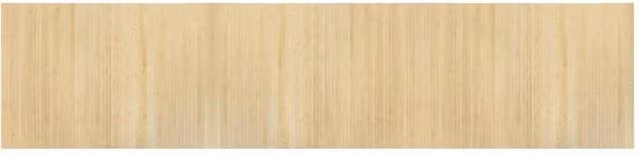 Berkfield Home Rectangular Bamboo Rug in Beige, W: 70 cm, L: 300 cm
