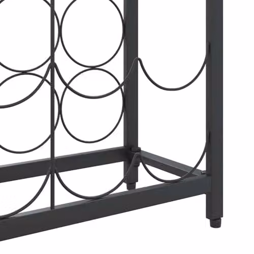 vidaXL Wrought Iron Wine Rack for 45 Bottles, Black, W/D/H: 54 x 18 x 100 cm – 3
