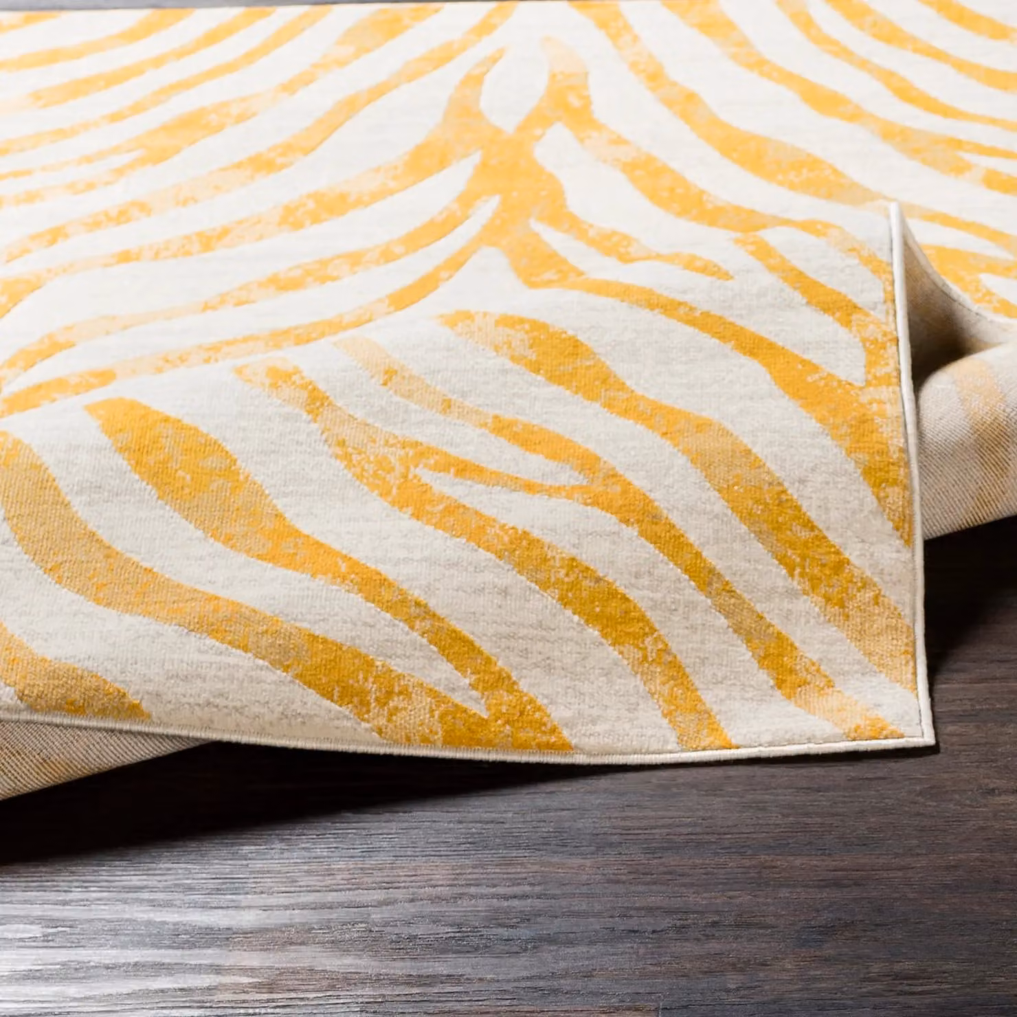 Livabliss City Zebra Animal Print Boho Rug in Grey, Beige and Yellow, W: 160 cm, D: 220 cm – 2