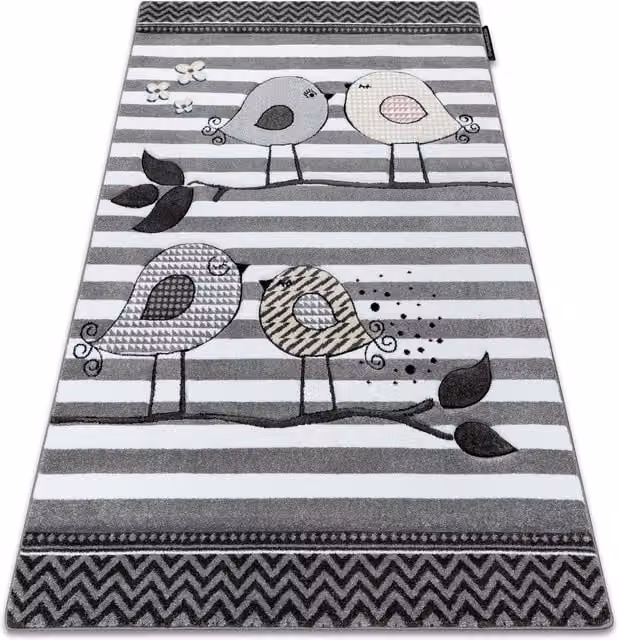 RugsX Petit Grey Modern Rectangular Polypropylene Rug, W: 160 cm, L: 220 cm – 1