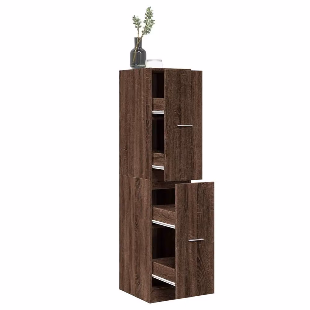 Berkfield Home Elegant Apothecary Cabinet in Brown Oak, W/D/H: 30 x 41 x 144.5 cm – 2