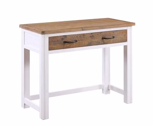baumhaus Splash of White Hidden Spacesaver Secretary Desk in White