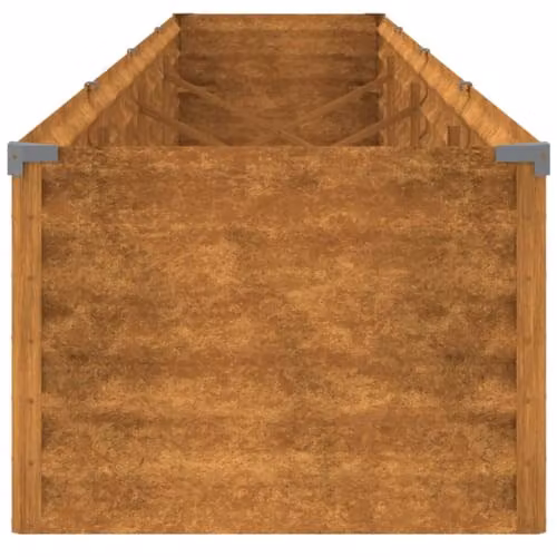 vidaXL Rusty Brown Wooden Raised Bed W: 386 cm, D: 50 cm, H: 36 cm – 2