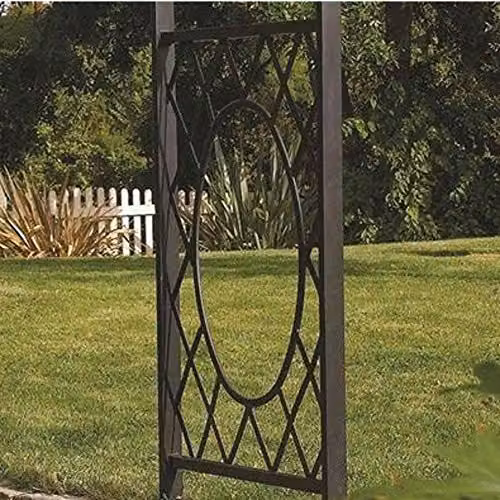 Rowlinsons Wrenbury Round Top Garden Arch in Black, W: 110 cm, D: 61 cm, H: 220 cm – 2