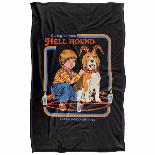Steven Rhodes Hell Hound Silky Touch Super Soft Fleece Throw Blanket, Multicolour, W/D/H: 91 x 147 cm – 5