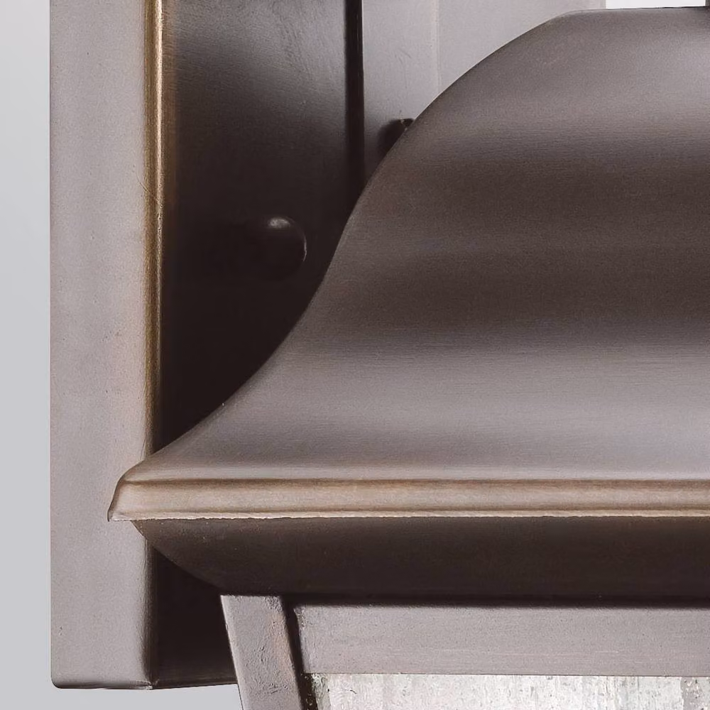 Netlighting Mount Vernon Small Wall Lantern in Old Bronze and Brown with Transparent Glass, IP44 Rated – 4