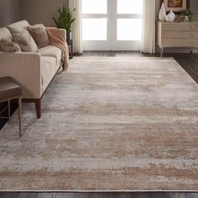 The Rug Shop UK Modern Abstract Stain-Resistant Area Rug in Light Beige, W: 240 cm, D: 320 cm – 1