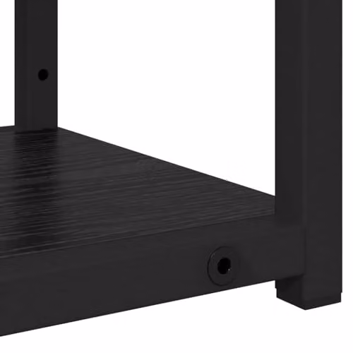 vidaXL Wall-Mounted Modern Shelf in Black, W/D/H: 80 x 21 x 78.5 cm – 3