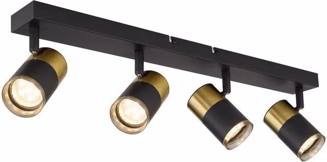 Netlighting Brisbon Modern Ceiling Spotlight Bar in Matt Black with 4x GU10 Sockets – 1