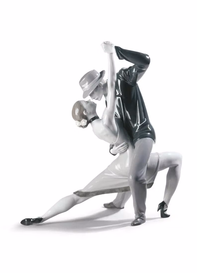 Lladró Passionate Tango Couple Limited Edition White Porcelain Figurine