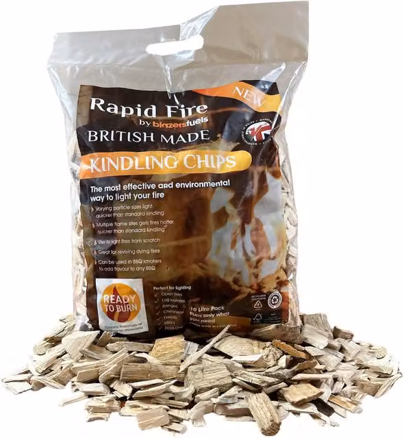 Laeto Firewood Depot Rapid Fire Kindling Wood Chips, 4kg