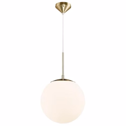 Nordlux Grant Sphere Pendant Light in Gold/Brass and Transparent Glass, Diameter: 25 cm
