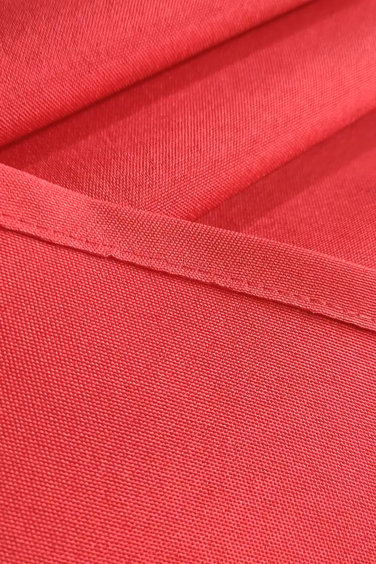 Neel Blue Red Rectangular Polyester and Linen Tablecloth, W: 177 cm, L: 274 cm