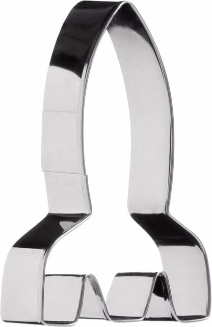 Orsina Silver Rocket Cookie Cutter, Stainless Steel Biscuit Cutter for Baking, Dishwasher Safe