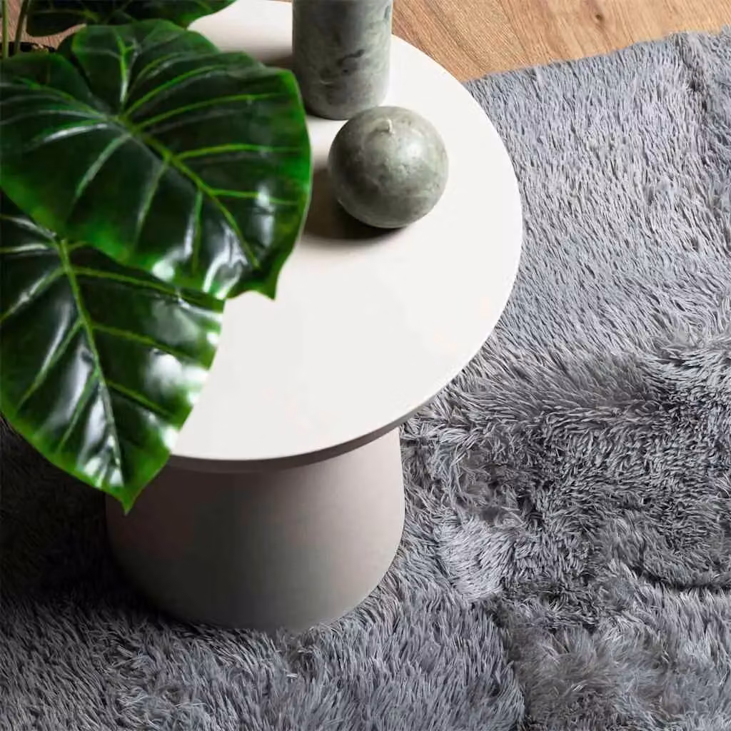 Berkfield Home NAVARRA Shaggy High Pile Rug, Silver Grey, W: 200 cm, D: 290 cm, Polyester – 3