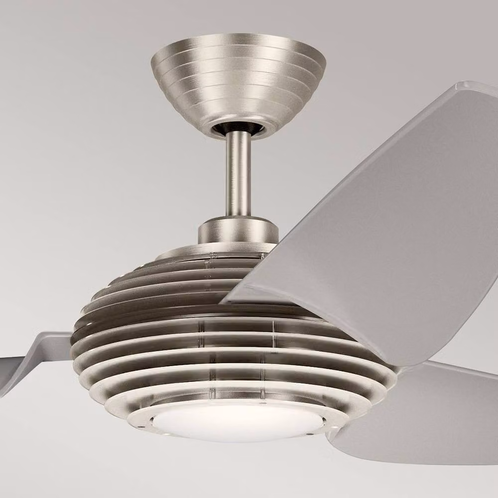 Netlighting Voya 152cm Ceiling Fan with Dimmable 3000K Warm White LED Light and Remote Control in Grey – 2