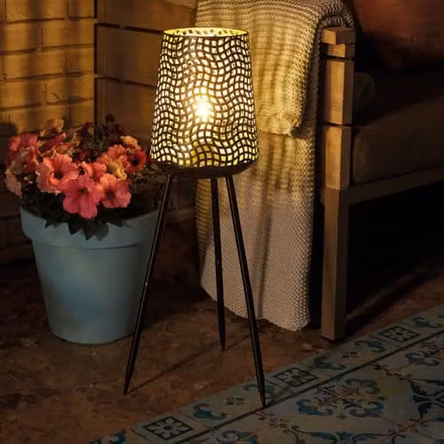 mysmartbuy Beehive Tripod LED Lamp in Bronze, USB Rechargeable Weatherproof Cordless Outdoor and Indoor Light with Timer, H64 x W19 cm – 2