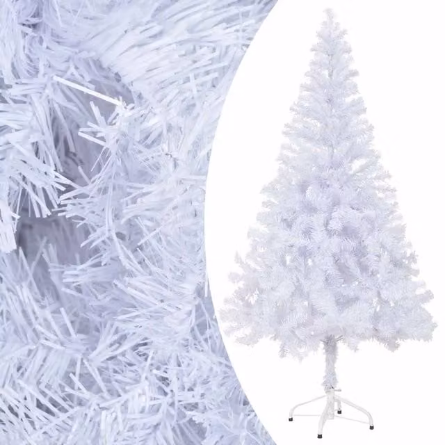 Berkfield Home Artificial Pre-lit White Christmas Tree with Ball Set, Height: 150 cm – 1