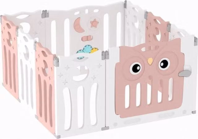 Kidkid Foldable Baby Safety Playpen in Pink, 106 cm