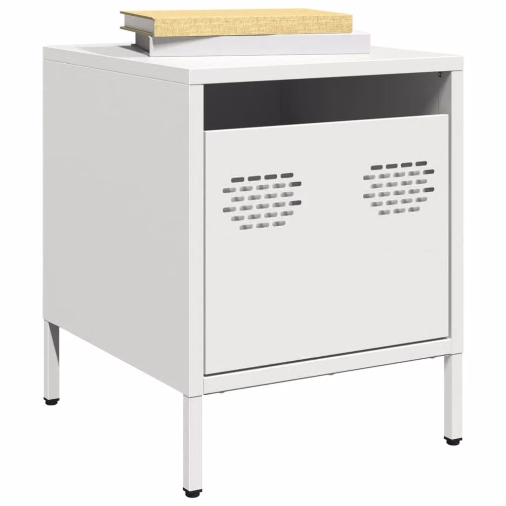 Berkfield Home Timeless Bedside Cabinet, White, W/D/H: 35 x 39 x 43.5 cm – 2