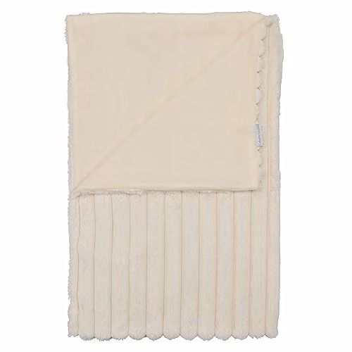Catherine Lansfield Cosy Ribbed Faux Fur Throw Blanket, Cream, W: 130 cm, L: 170 cm – 3