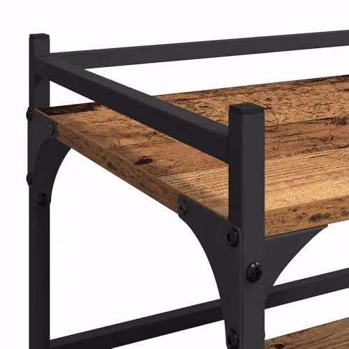 vidaXL Industrial Kitchen Trolley in Brown Wood and Metal, W/D/H: 50 x 35 x 75.5 cm – 3