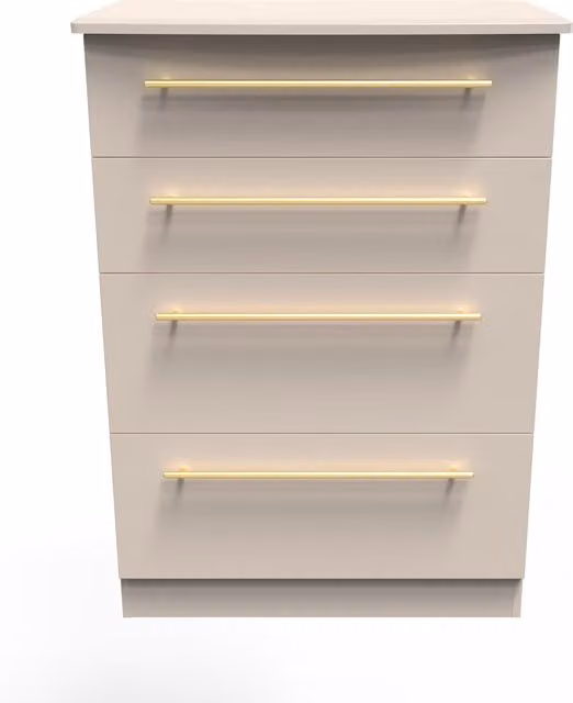 2 U Helmsley Ready Assembled 4 Drawer Deep Chest in Taupe