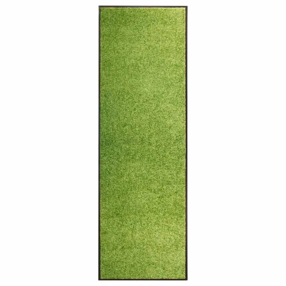 Berkfield Home Washable Non-Slip Green Doormat W: 60 cm, L: 180 cm – 2