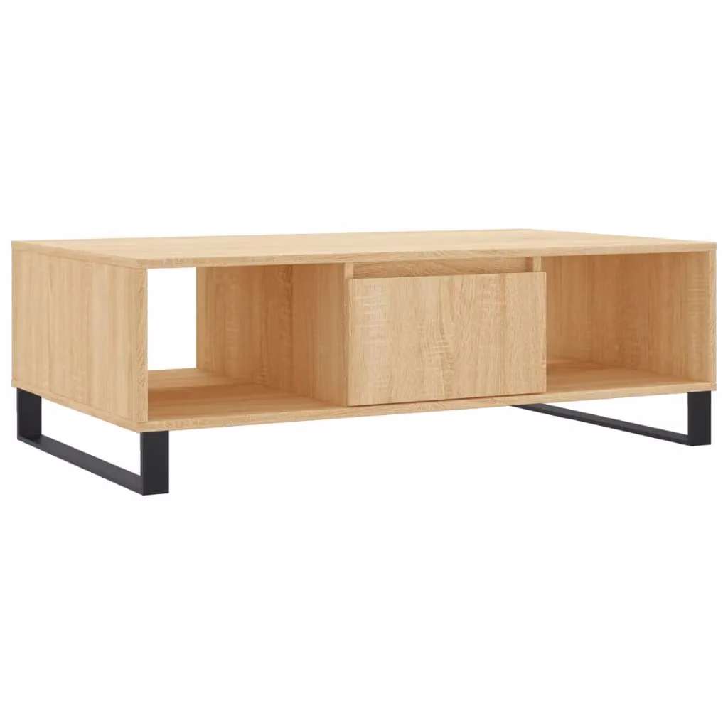 Berkfield Home Sonoma Oak Coffee Table in Brown, W/D/H: 104 x 60 x 35 cm – 2