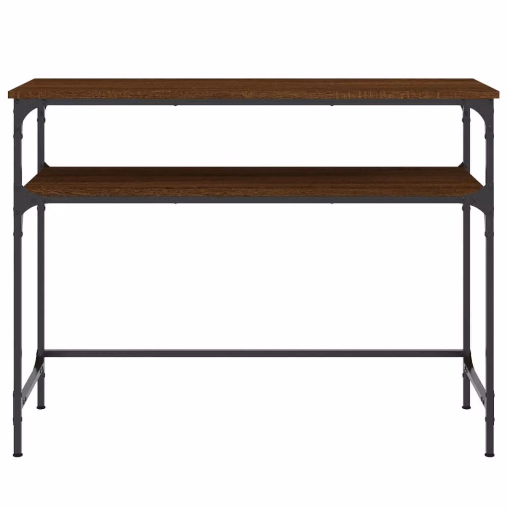 Berkfield Home Decorative Console Table in Brown Oak, W/D/H: 100 x 35.5 x 75 cm – 3