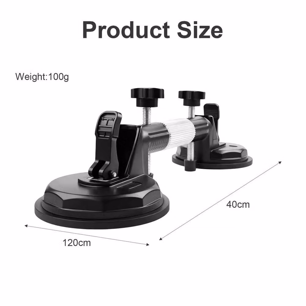 FLAVORA Heavy-Duty Vacuum Suction Cup Leveling Machine for Glass, Black, W: 520 mm, H: 10000 mm – 2