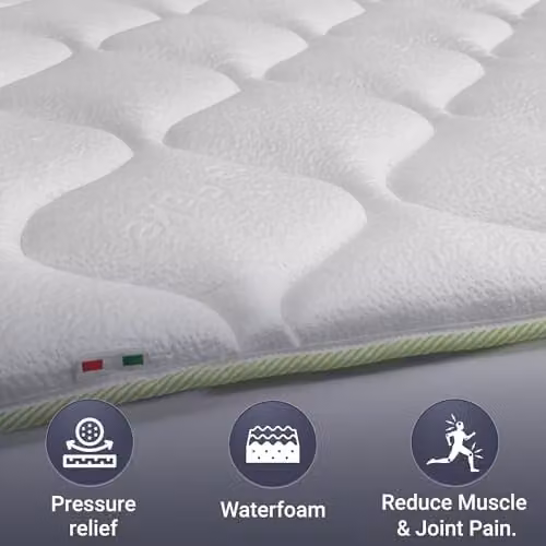 The White Stone Cooling Mattress Topper in White with Orthopedic Properties and 4 cm Height – 2