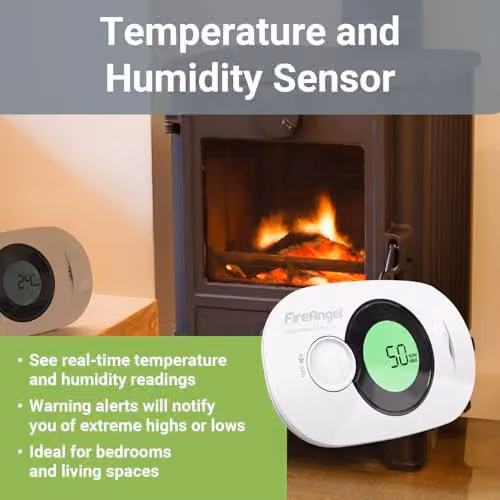 FireAngel FA3322 Digital Humidity and Carbon Monoxide Detector Alarm, White – 5