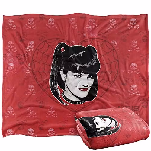 Trevco NCIS Abby Heart Silky Touch Super Soft White Fleece Throw Blanket W: 152 cm, D: 127 cm – 1