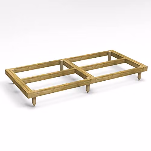 Powersheds Premium Wooden Shed Base with Pressure Treated Tanalised Timber Bearers in Brown