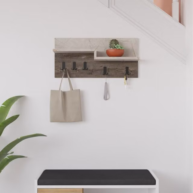 Decortie Harmon Modern Multipurpose Wall Hook in Brown