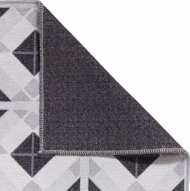 Terrys Vintage Grey Rectangular Flat Weave Washable Kitchen Runner