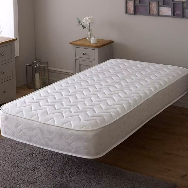 Starlight Beds Zig Zag Hybrid Spring Mattress in White and Grey, W/D/H: 120 x 200 cm