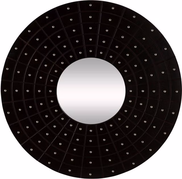 Orsina Sloane Round Black Wall Mirror – 1