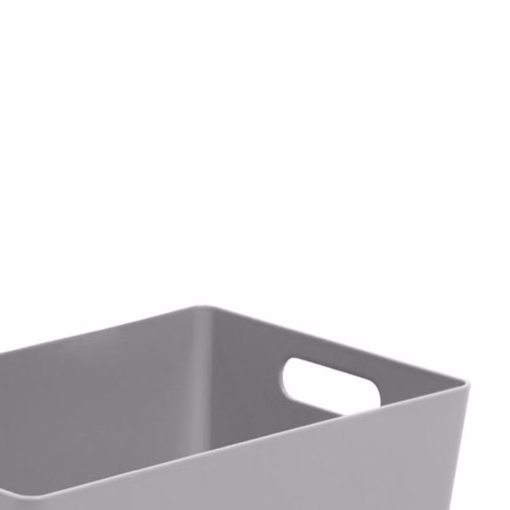 Wham Rectangular Studio Basket in Grey with Handles – 2
