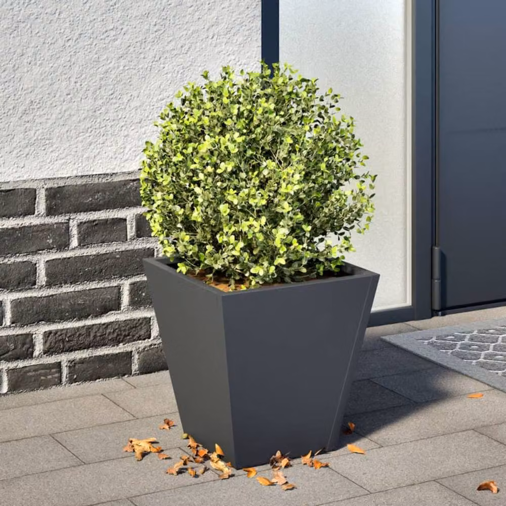 Berkfield Home Steel Garden Planter Tub in Anthracite, W/D/H: 30 x 30 x 30 cm – 2