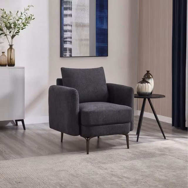 More4Homes Sofia Modern Scandi Style Fabric Armchair in Beige