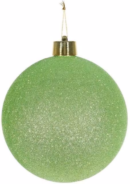KDMD Green Glitter Shatterproof Christmas Bauble, Diameter: 20 cm