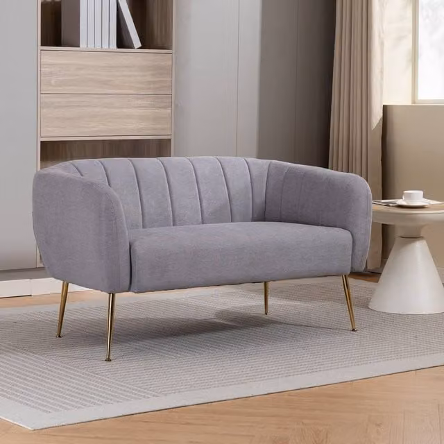 Artemis Home Stanton 2 Seat Upholstered Fabric Sofa in Grey
