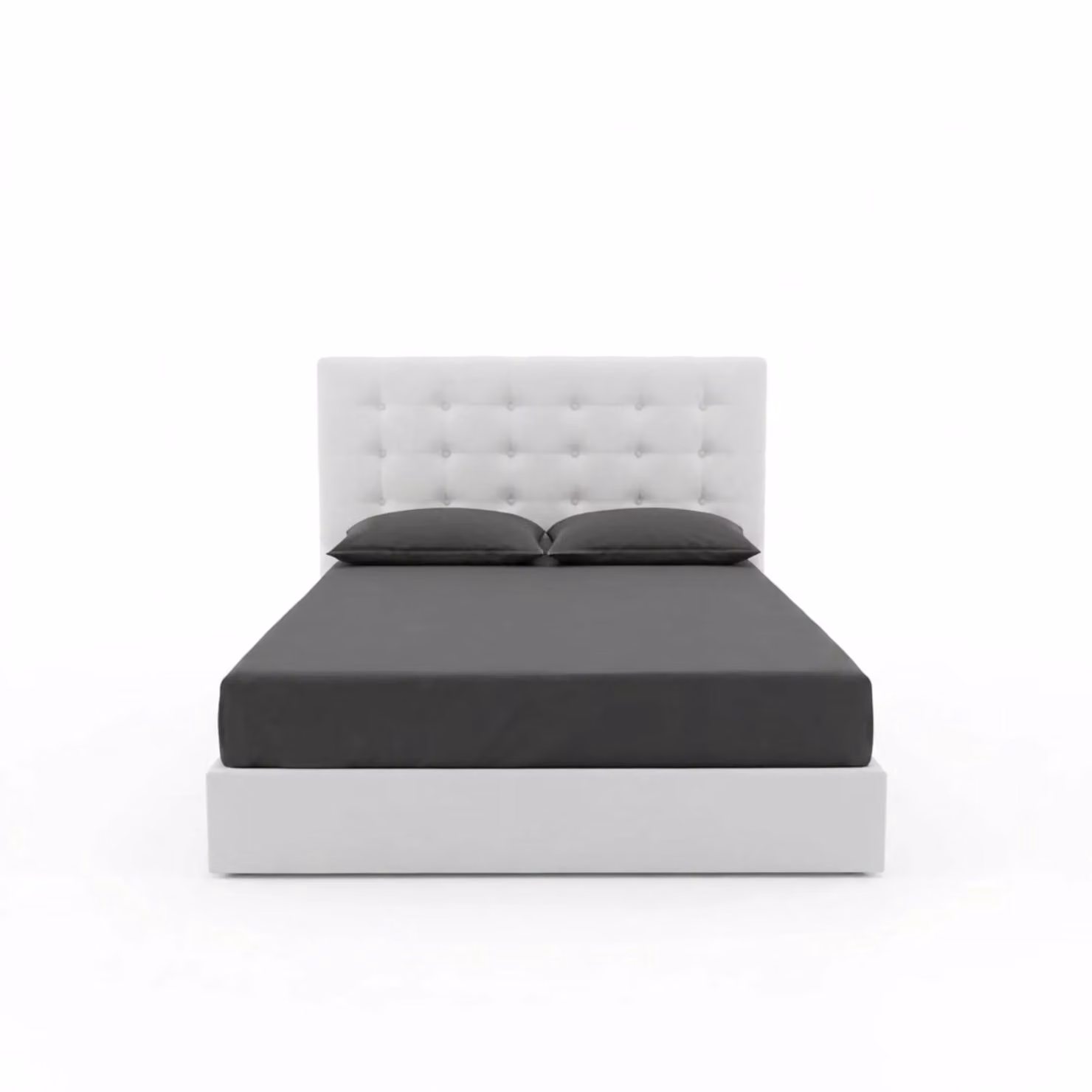 Snug City Polycotton Plain Dyed Extra Deep Fitted Sheet in Dark Grey, W/D/H: 200 x 180 x 25 cm – 2